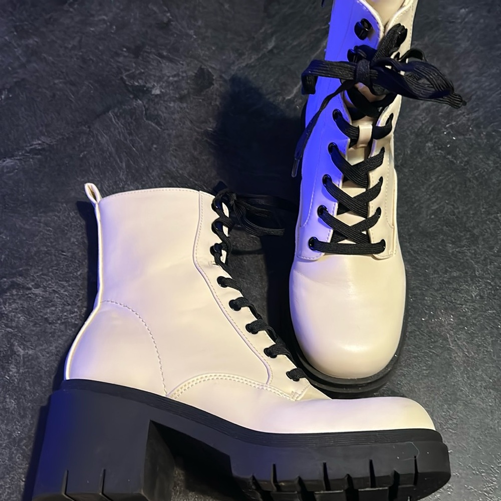 Worn Once!  Nine West Combat Boots